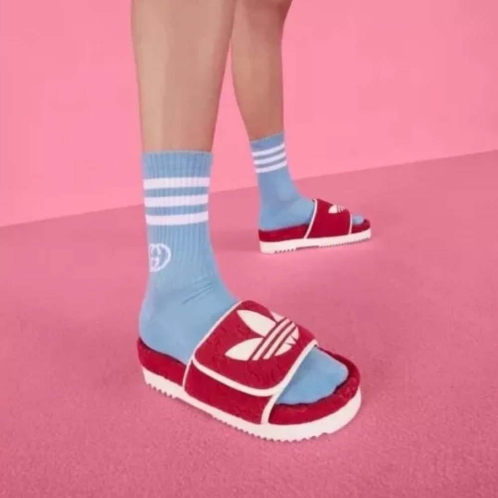 Gucci X Adidas GG Magic Sponge Demetra Vegan Logo Slides UK 11 - US 11.5 - EU 45 - Picture 4 of 14